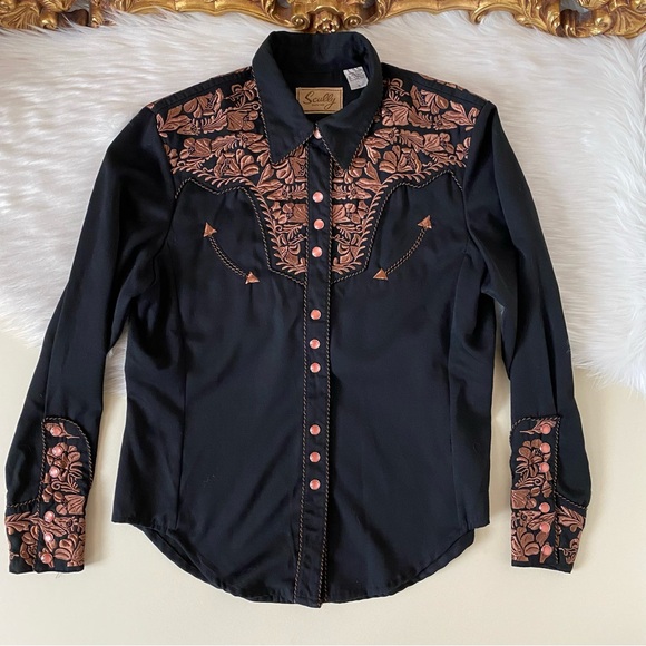 Scully Floral Embroidered Western Shirt - Picture 3 of 13